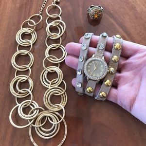 Gold jewelry bundle